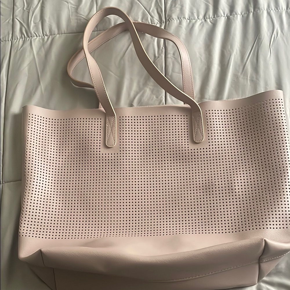 Pink Perforated Beach/Tote Bag